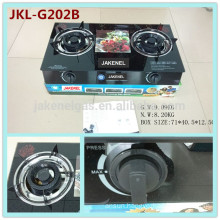 Glass Top Double Burner gas stove, gas cooker